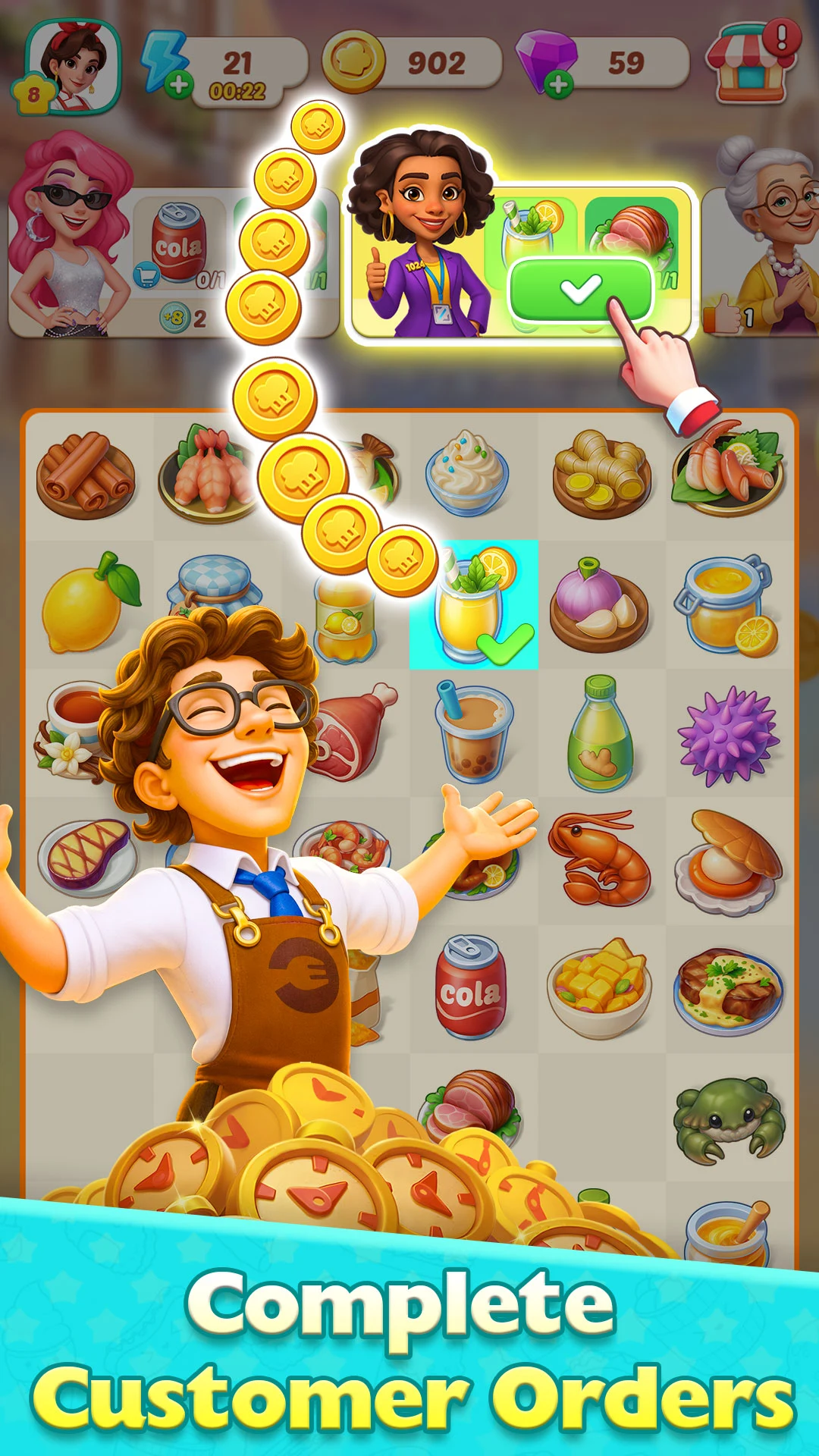 Foodstars: Merge & Cook screenshot